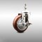 Service Caster 4 Inch 316SS Maroon Polyurethane Swivel 12mm Threaded Stem Caster with Brake SCC-SS316TS20S414-PPUB-MRN-TLB-M1215 - alternate 1